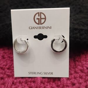 Giani Bernini Sterling Silver Huggy Hoop Earrings NWT